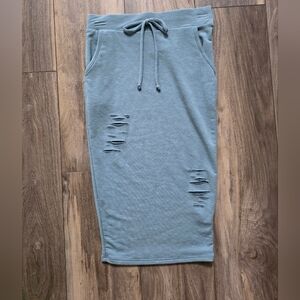 NWOT Fashion Nova Distressed Pencil Skirt